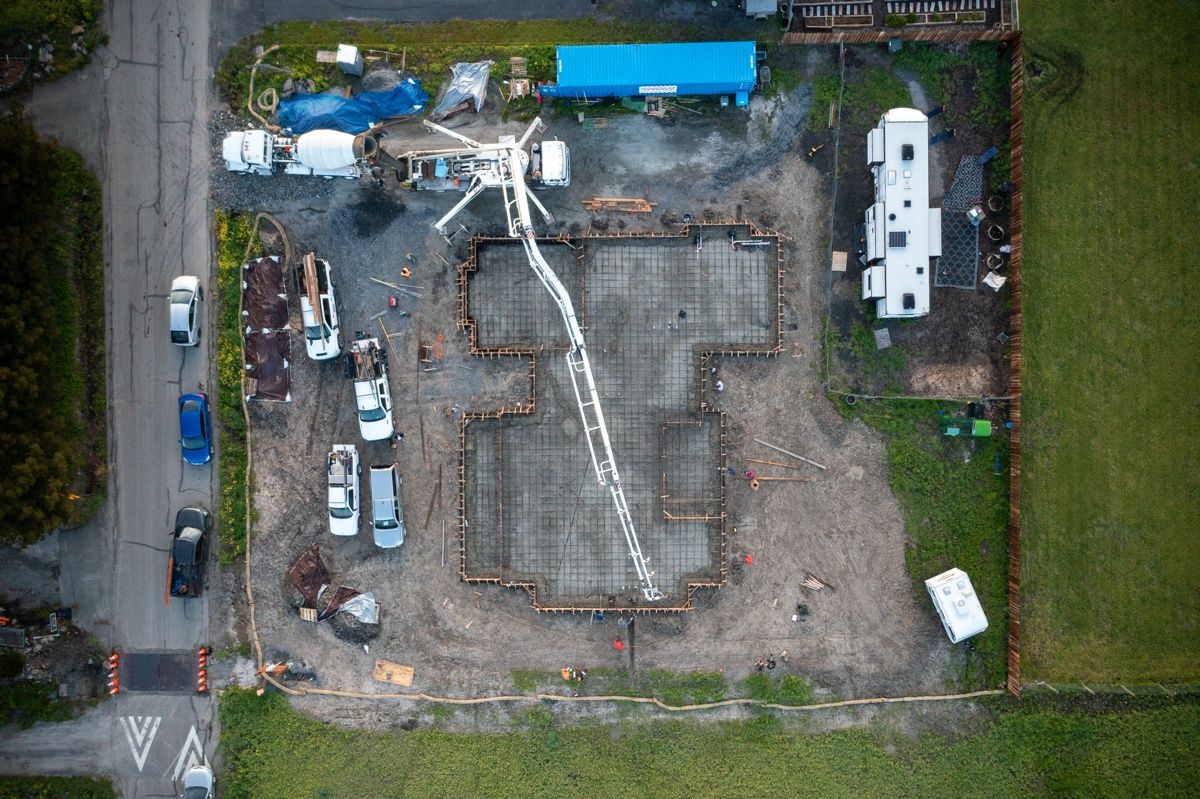 Alan Drive — aerial construction site view